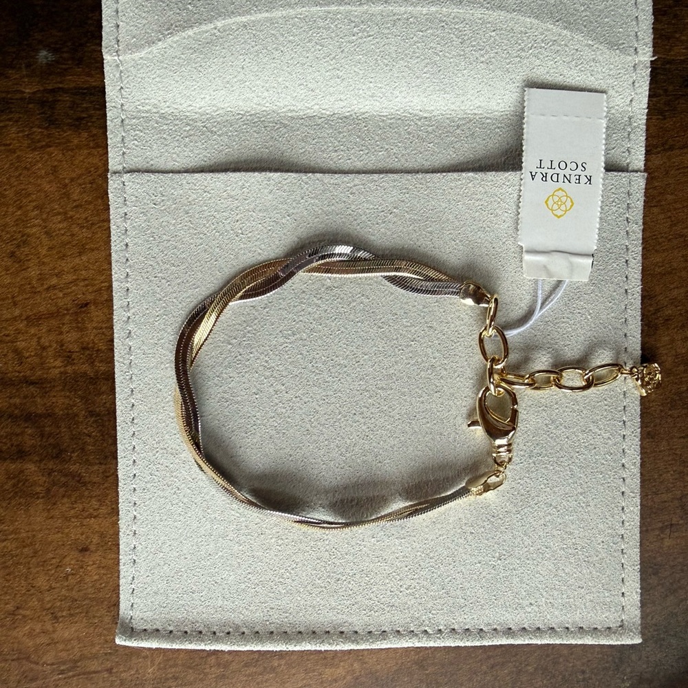 Kendra Scott Two-Tone Gold & Silver Twisted Chain Bracelet